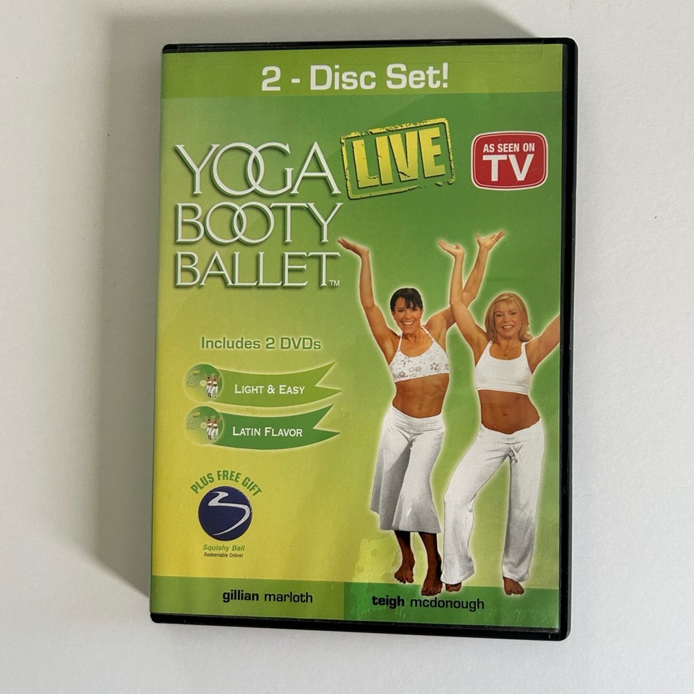 Yoga Booty Ballet LIVE 2 Exercise DVD Disc Set “Light & Easy” and “Latin Flavor”